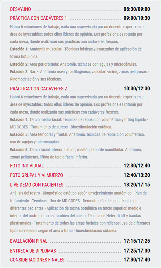 Curso Internacional de Anatomía Aplicada en Cadáveres